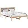 vidaXL Bedframe met hoofdeinde Taupe 160 x 200 cm Massief grenenhout