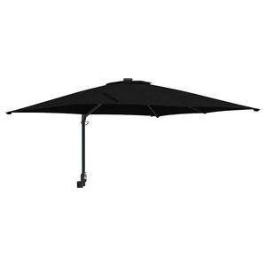 vidaXL Tuinparasol Zwart 248,5 x 247,5 x 160 cm Polyester en staal