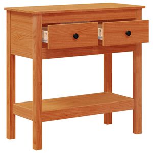 vidaXL Wandtafel met lade Wasbruin 75 x 35 x 75 cm Massief Grenen Hout