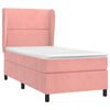 vidaXL Boxspring met matras fluweel roze 80x200 cm