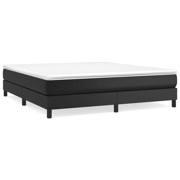 vidaXL Boxspring bed kunstleer zwart 180x200 cm