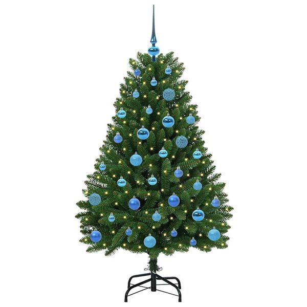 vidaXL Kunstkerstboom met 150 LED Groen 150 cm PVC en Metaal