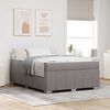 vidaXL Bedframe met matras Taupe 160 x 200 cm Stof