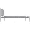 vidaXL Bedframe metaal grijs 180x200 cm