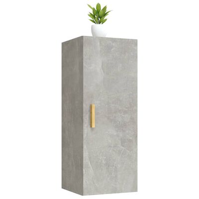 vidaXL Wandkast 34,5x34x90 cm bewerkt hout betongrijs