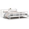 vidaXL Bedframe met hoofdeinde zonder matras 200x200 cm wit