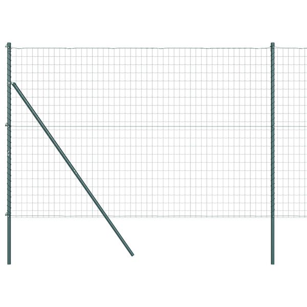 vidaXL Hek met Paal Groen 1,6 x 10 m Staal en PVC