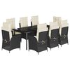 vidaXL 9-delige Tuinset poly rattan zwart