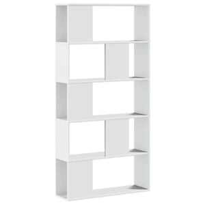 vidaXL Boekenkast 5-laags 80,5x23,5x162,5 cm bewerkt hout wit