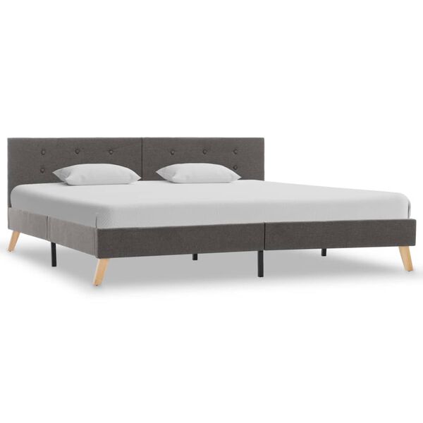 vidaXL Bedframe stof taupe 180x200 cm