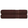 vidaXL Handdoeken FROGN 2 st 100x200 cm 360 g/m&sup2; bruin