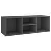 vidaXL Schoenenopbergbank 102x35x35 cm bewerkt hout hoogglans grijs