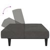 vidaXL Slaapbank 2-zits microvezelstof donkergrijs