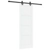 vidaXL Schuifdeur 73,5 x 211 cm Bewerkt hout Wit en zwart