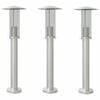 vidaXL Vloerlamp voor buiten 3 st 60 cm roestvrij staal zilverkleurig