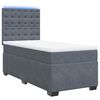 vidaXL Boxspring met matras fluweel donkergrijs 90x200 cm