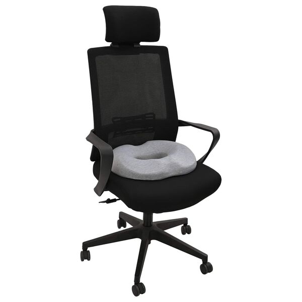 vidaXL Hoofdkussen met kussen Lichtgrijs 42 x 37 x 8 cm Katoen