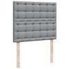 vidaXL Boxspring met matras stof lichtgrijs 120x190 cm
