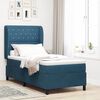 vidaXL Boxspringbed met matras Donkerblauw 200 x 100 cm Polyester