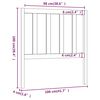 vidaXL Hoofdbord 106x4x100 cm massief grenenhout grijs