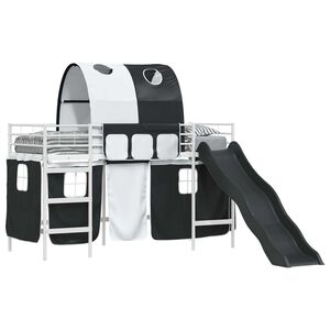 vidaXL Wit en zwart 99,5 x 190 cm