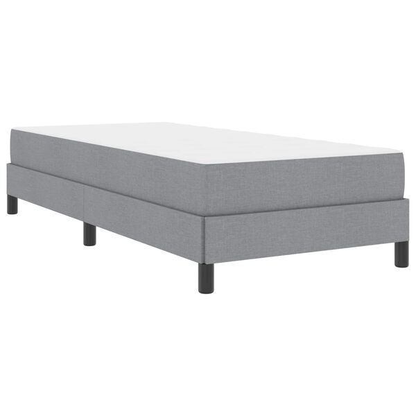 vidaXL Boxspringbed met matras Lichtgrijs 90 x 190 cm Stof