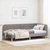 vidaXL Hoekbedframe met hoofdeinde Taupe 90 x 190 cm Stof