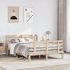 vidaXL Bedframe met hoofdbord massief grenenhout 160x200 cm