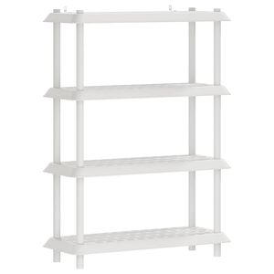 vidaXL Plankenunit 4-laags 100 x 40 x 136,5 cm PP Wit