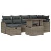 vidaXL Tuin Sofa Set 7 st Grijs poly rattan