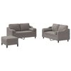 vidaXL 3-delige Loungeset met kussens stof taupe