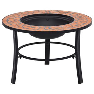 vidaXL Vuurschaal moza&iuml;ek 68 cm keramiek terracottakleurig