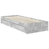 vidaXL Opslag bed met hoofdeinde Beton Grijs 75 x 190 cm Bewerkt hout