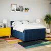 vidaXL Boxspring met matras stof blauw 160x200 cm