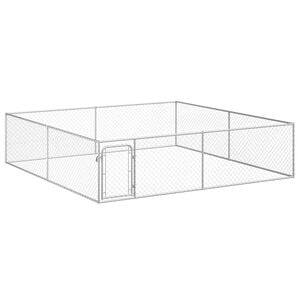 vidaXL Hondenkennel voor buiten 4x4x1 m gegalvaniseerd staal