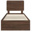 vidaXL Bedframe met hoofdeinde Bruin Eiken 75 x 190 cm Bewerkt hout