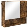 vidaXL Spiegelkast Gerookt eiken 59 x 17 x 55 cm Bewerkt hout