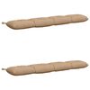 vidaXL Bank Kussens VIANEN 2 st 100% Polyester Zand 140 x 30 x 12 cm