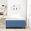 vidaXL Boxspringbed Blauw en Wit 120 x 190 cm Katoen Stof