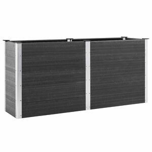 vidaXL Plantenbak verhoogd 200x50x91 cm HKC grijs