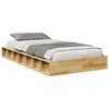 vidaXL Bedframe zonder matras 90x200 cm massief hout eiken