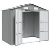 vidaXL Tuinschuur 205x129x183 cm gegalvaniseerd staal grijs