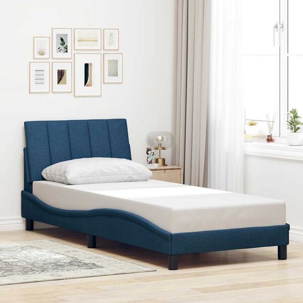 vidaXL Bedframe zonder matras "Hanko" 80x200 cm stof blauw