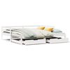 vidaXL Slaapbank met onderschuifbed/lades zonder matras 90x190 cm wit