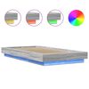 vidaXL Bedframe met LED-verlichting grijs sonoma eikenkleurig 90x190cm