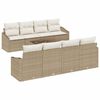 vidaXL Bankstel 7 st Beige en Cr&egrave;me poly rattan