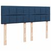 vidaXL Boxspring met matras stof blauw 140x190 cm