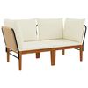 vidaXL 2 st Massief acaciahout & touw Naturel
