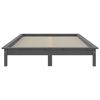 vidaXL Bedframe massief grenenhout 180x200 cm grijs