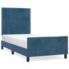 vidaXL Bedframe zonder matras 90x190 cm fluweel donkerblauw